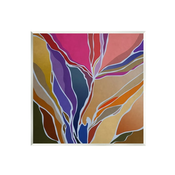 Stupell Industries Abstract Botanical Composition Abstract Painting Unframed Art Print Wall Art, 12 x 12