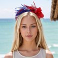 thumbnail image 2 of Unique Bargains 1 Pc Headband Three Colors Feathers Hair Accessories for Women Red White, 2 of 5