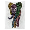 thumbnail image 3 of Ambesonne Animal Tablecloth Rectangular Table Cover, Floral Tribal Shapes, 60"x84", Multicolor, 3 of 4
