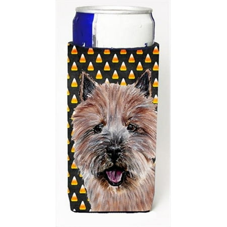 

Norwich Terrier Candy Corn Halloween Michelob Ultra bottle sleeves Slim Cans 12 Oz.