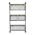 thumbnail image 6 of DecMode 18" x 6" 4-Tier Black Wall Shelf, 6 of 7