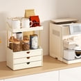 thumbnail image 3 of Organizador StorBin para encimera de baño con 3 cajones, color blanco crema, 3 of 8