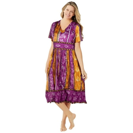 

Only Necessities Women s Plus Size Crinkle Cotton Dress or Nightgown Dress Or Nightgown