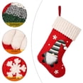 thumbnail image 5 of Christmas Stockings 4PCS 18 inches Large 4colors Plush Fleece Gnome Printed Stockings Bag Gift, 5 of 5