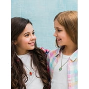 Wonder Nation Girls BFF Multicolored Enameled Magnetic Heart Friendship Necklaces.