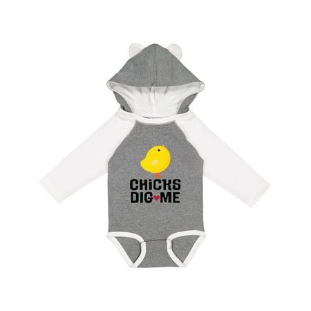 

Inktastic Easter Baby Boy Chicks Dig Me Gift Baby Boy Long Sleeve Bodysuit