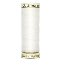 Gutermann Sew-All Polyester Nu White Thread, 110 yd.