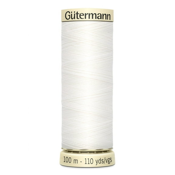 Gutermann Sew-All Polyester Nu White Thread, 110 yd.