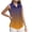 Yellow, variant on Staron Women's Casual Sleeveless Button Up Shirt Turndown Collar Printed Ombre Blouse Loose Fit Vacation Party, Red S