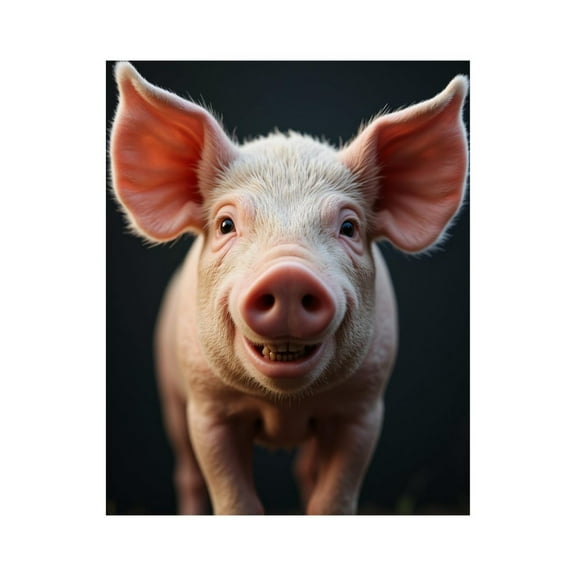 Paint By Numbers Kit for Adults Beginner - DIY Smiling Pig Close Up Portrait Canvas Painting Kits for Adults, Frameless Paint By Number for Adults for Home Wall Decor 16x20 Inch