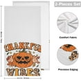 thumbnail image 2 of Dreamtimes Thankful Vibes Pumpkin Hand Towels 2 Pack, Ultra Soft and Highly Absorbent, Thanksgiving Autumn Decorative Fingertip Towel for Home, Bathroom, Kitchen, 2 of 5