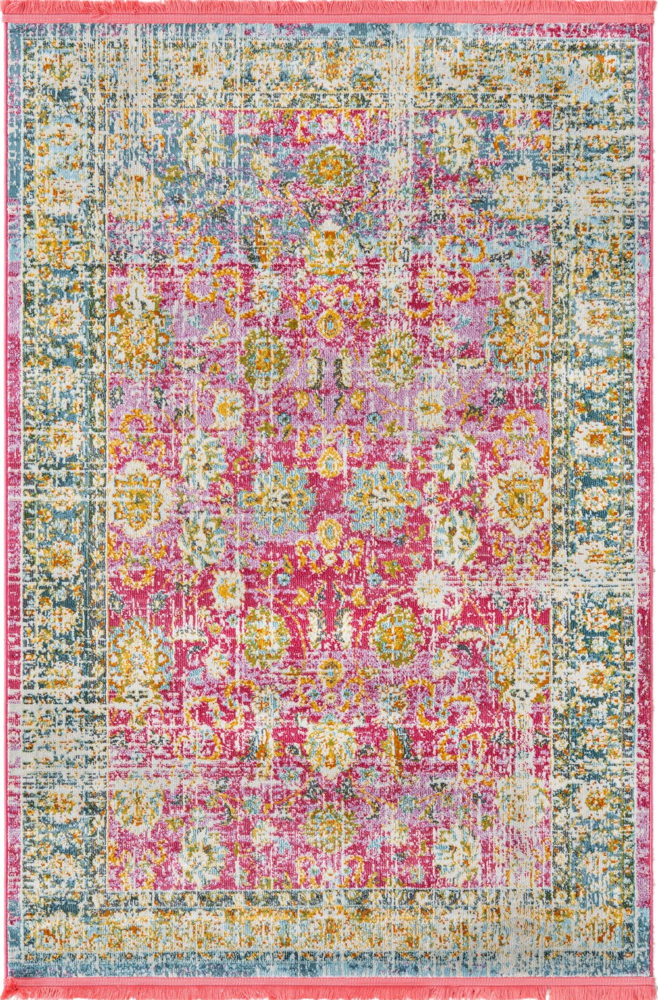 Paragon Collection Rug 4' x 6' Pink MediumPile Rug Perfect