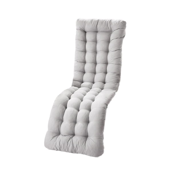 Cojín para silla de patio con respaldo alto, 18,90 pulgadas x 61,02 pulgadas x 3,15 pulgadas, con lazos de sujeción, fácil de lavar, grueso y ligero.