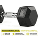 thumbnail image 3 of Mancuerna Pesa Hexagonal Cromada 25lb 11.33 kg Zynergy ZY-RD25, 3 of 5