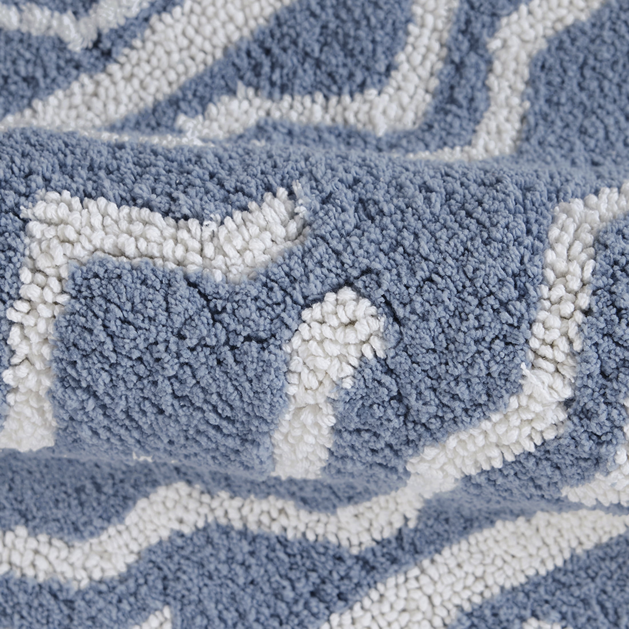 Better Homes & Gardens Dagali Oushak Bath Runner Rug, Blue Silver & White, 24" x 60"