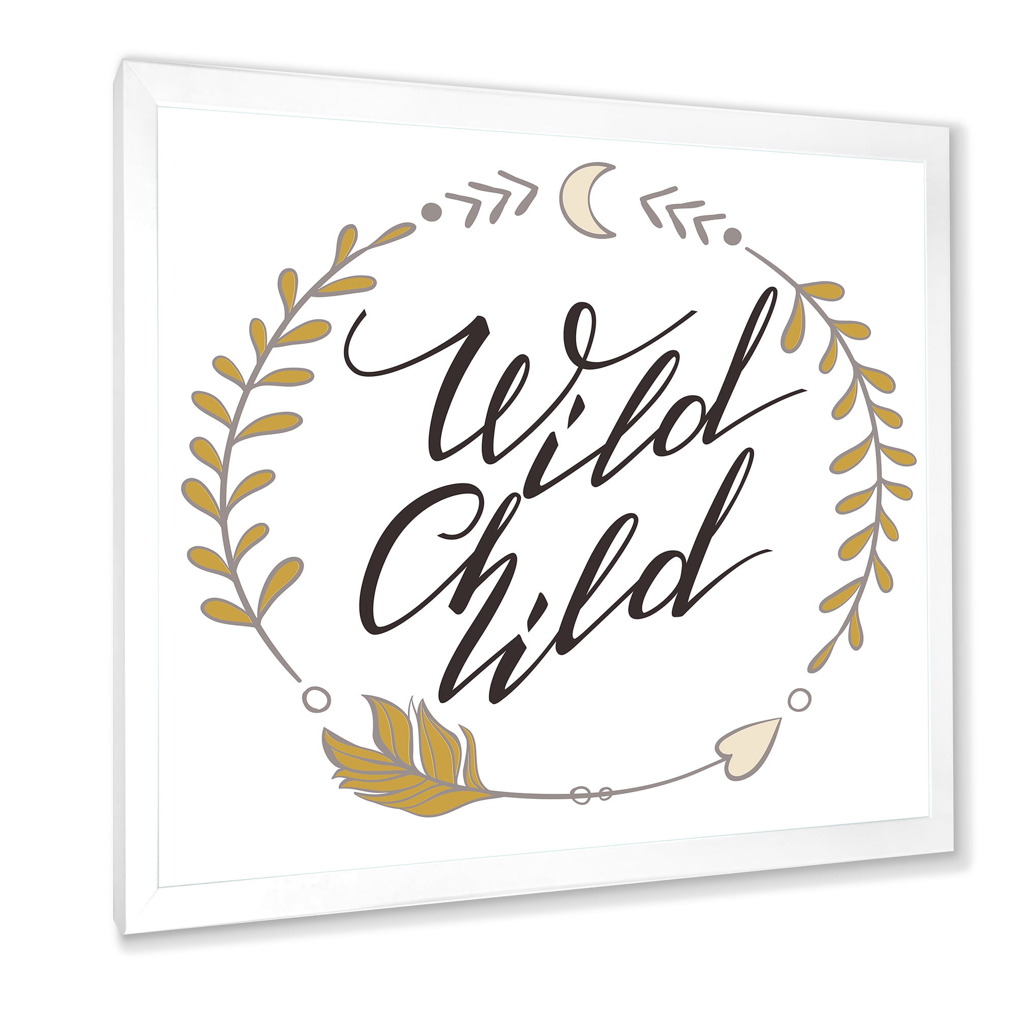 Designart 'Wild Child Under Arrows Circled' Traditional Framed Art Print