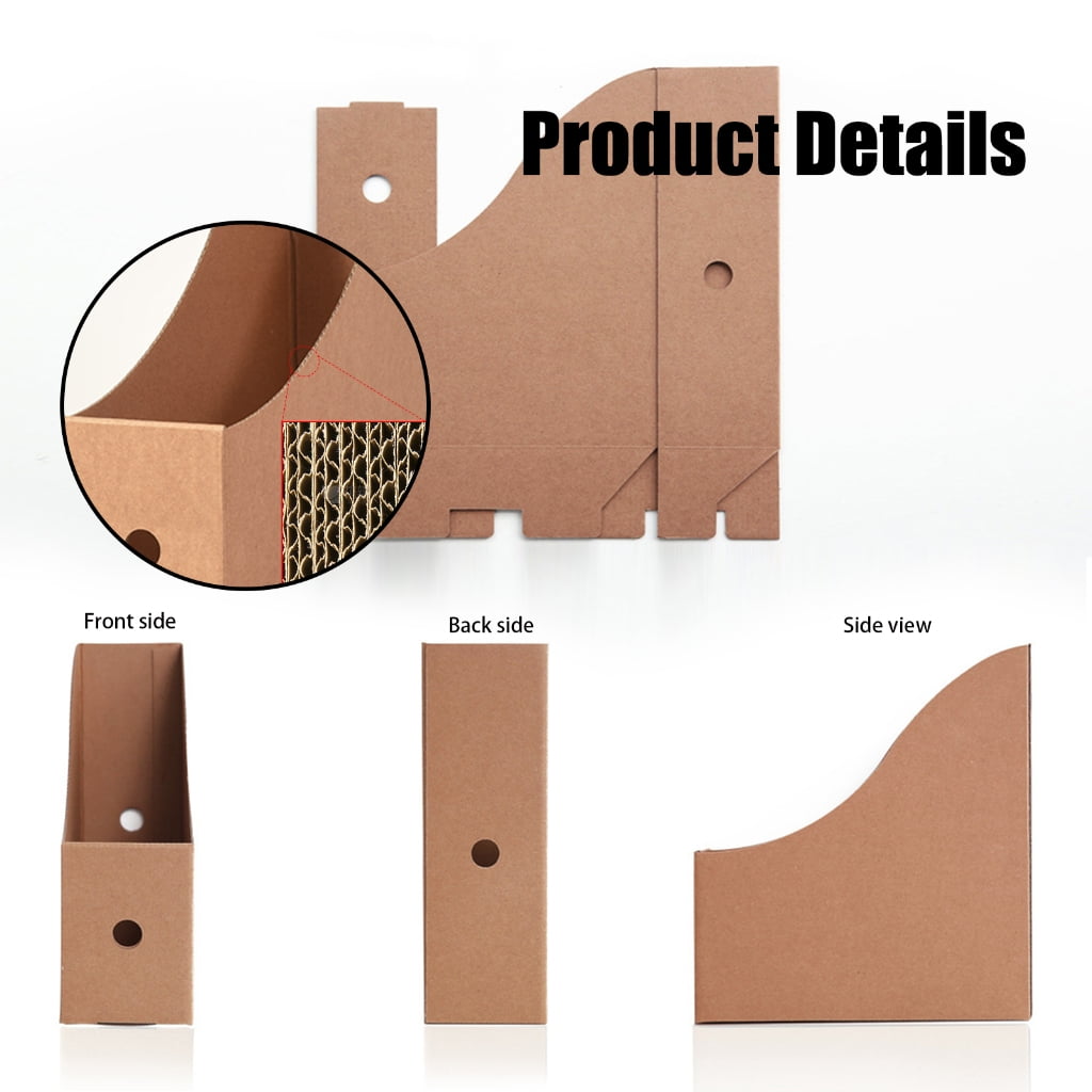 ROZYARD 8 Pcs File Box Document Organizers Box File Storage Box Desktop Organizers Cardboard Magazine File Holders for Office