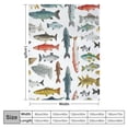 thumbnail image 4 of Nawypu  Trendy Flannel Throw Blanket, Watercolor Few Freshwater Fish Cartilaginous Fish Marine Life Throw for Better Sleep, Warm Air Conditioning Blanket, 4 of 6