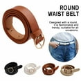 thumbnail image 3 of Women Vintage Metal Boho Leather Round Waist Belt.'' E9V7, 3 of 9