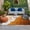 Orange, variant on Red Coastal Beach Outdoor Rug 6x9 Ft, Non Slip Washable Area Rug, Farmhouse Abstract Ocean Waves Striped Patio Rugs Carpet Runner, Large Floor Mat for Indoor/Outdoor Deck Porch Camping