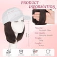 thumbnail image 2 of Chanana Hat Wig for Women Baseball Cap with Hair Extensions 6Inch Synthetic Straight Hair Adjustable Wig Hat with Attached Hair for Daily Wear, 2 of 6