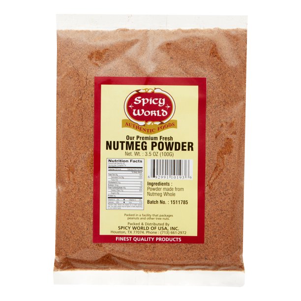 Spicy World Nutmeg Powder Ground, 3.5 Oz
