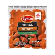 Tyson Uncooked Buffalo Style Seasoned Chicken Wings, 2.5 lb Bag (Frozen)