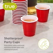 True Lil' Reds Mini Disposable Cups, Shot Glasses Red Cups 1.75oz Set of 20