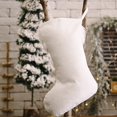 thumbnail image 4 of White Christmas Stockings Faux Fur Large Kids Gift Candy Bag Xmas Tree Ornaments, 4 of 9