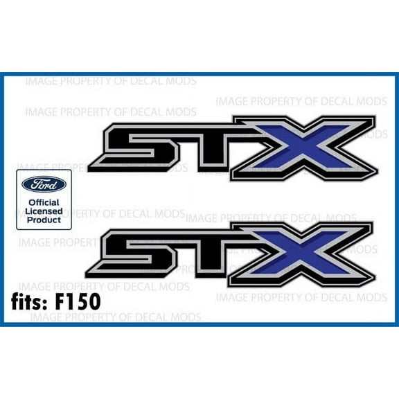 Decal Mods STX Decals Stickers for Ford F150 (2015-2020) (set of 2) Officially Licensed (Blue) - FBLU