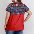 thumbnail image 4 of Camiseta de Manga Corta de Cuello Redondo Impresa Casual de Tamaño Grande Hecha de Cómodo Estante de Imitación para el Uso Diario, Camisetas Cortas para Mujeres, 4 of 9