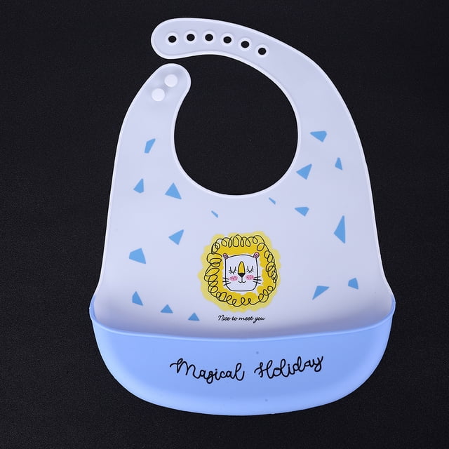 Babero lindo, babero de silicona con patrón de dibujos animados para bebé Babero para bebé Funcionalidad versátil