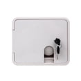 thumbnail image 1 of Kenally 1 juego de tapa de escotilla ABS con agujeros, accesorio para autocaravana, entrada de agua de forma cuadrada, fácil de instalar, tapas de Bombillas para automóviles L Blanco NO2 Kenally VI014961-02B, 1 of 6
