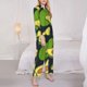 thumbnail image 3 of Fotbe Fresh Avocado Conjunto de Pijama de Manga Larga para Mujer con Estampado, Ropa de Dormir de 2 Piezas, Conjunto de Casa Suave y Cómodo con Bolsillos-Large, 3 of 7