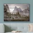 thumbnail image 2 of HFDF Rustic Mountain Scenery on a Wooden Background Canvas Art Home Art 24x20inch Framed, 2 of 5