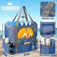 thumbnail image 4 of Bolsa de playa Bluemesh, bolsa de playa grande, bolsa de natación, bolsa de malla plegable para su viaje familiar a la playa, 4 of 5