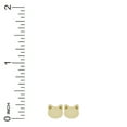 thumbnail image 3 of Charm America - Gold Cat Face Stud Earrings - 14 Karat Solid Gold, 3 of 3
