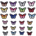 thumbnail image 1 of 24pcs Butterfly Iron-On Patches,Butterfly Embroidery Applique,DIY Animal Embroidery Pattern,Girls Dress Jeans Jacket Backpack, 1 of 4