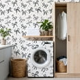 thumbnail image 4 of Peel and Stick Wallpaper Hand Drawn Ribbon Bows Small Stars Black White Wall Mural 17.7in x 9.8ft Self Adhesive Removable Wall Paper Renter Friendly Wallpaper for Nursery Bedroom Cabinets, 4 of 8