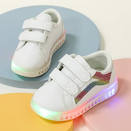 

Toddler Boys Girls Led Shoes Glitter Low Top Sneakers Shoes Luminous Flashing Skate Shoes Light Up Sequins Slip On Loafers