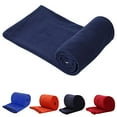 thumbnail image 2 of E-Onfoot Fleece Sleeping Bag Liner, Camping Sleeping Bag Travel Sheet with Zipper (Navy Blue), 2 of 4