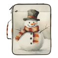 thumbnail image 2 of Haosy Accordion File Organizer Zipper Binder 500 Sheet 6-Tab Expanding File Folder Multi-Pocket 1.2 Inch 3 Ring Cute Snowman with Hat Scarf, 2 of 7