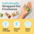 thumbnail image 5 of Kosher Vanilla, Cocoa Beans, and Pistachio Mini Halva Bars Snack Bag 18ct. Each Bar 0.4oz Net Wt 7.6oz (Pack of 2) | Vegan | Kosher | Individually Wrapped, 5 of 5