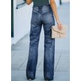 Dokotoo Women's Wide Leg Jeans Trendy High Waist Stretchy Denim Pants ...