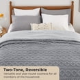 thumbnail image 2 of Manta de cama Sherpa King Size, suave y acogedora, color gris invierno, 2 of 6