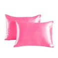 thumbnail image 1 of Nvzi Funda de almohada de seda sintética de 3 piezas Comienza tu noche de ensueño con esta funda de almohada cómoda y transpirable de 20,08 x 40,16 pulgadas (rosa oscuro), 1 of 5
