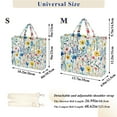 thumbnail image 2 of FORMRS Womens Corduroy Tote Bag Crossbody Shoulder Handbag with Pocket, Blue Wildflower Pattern, 2 of 7