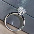 thumbnail image 2 of 1Ct Lab Created Diamond Round Cut Fancy Solitaire Ring 14K White Gold Plated, 2 of 2