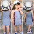 thumbnail image 5 of Enfant en Bas Âge Bébé Fille Sans Manches Robe de Soirée d'Été en Coton Vêtements Décontractés, 5 of 5