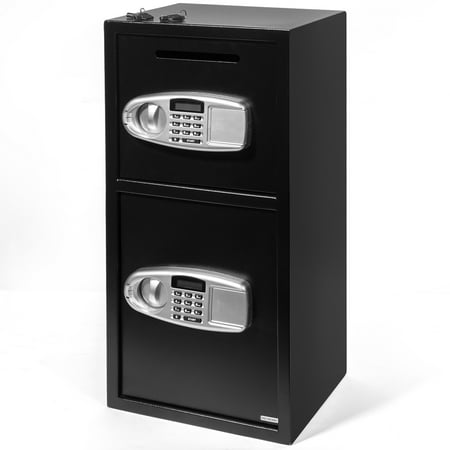 XtremepowerUS Digital Safety Security Double Door Cabinet Safes Security Lock Anti Fish Slot Keypad with Keys